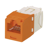 Conector Jack RJ45 Estilo TG, Mini-Com, Categoría 6, de 8 posiciones y 8 cables, Color Naranja